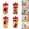 Pottery Cup Christmas Mug Xmas Gift Casual Decor 400ml Lightweight Coffee Drinking for