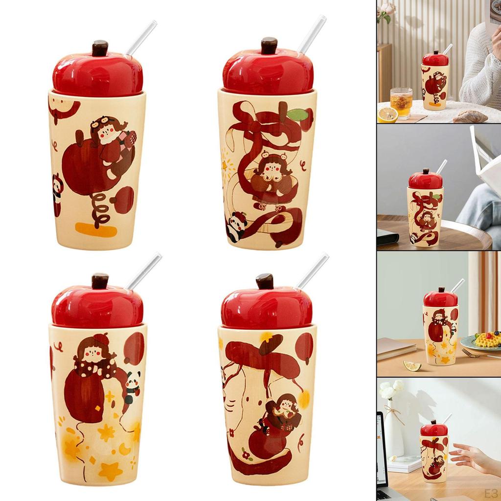 Pottery Cup Christmas Mug Xmas Gift Casual Decor 400ml Lightweight Coffee Drinking for