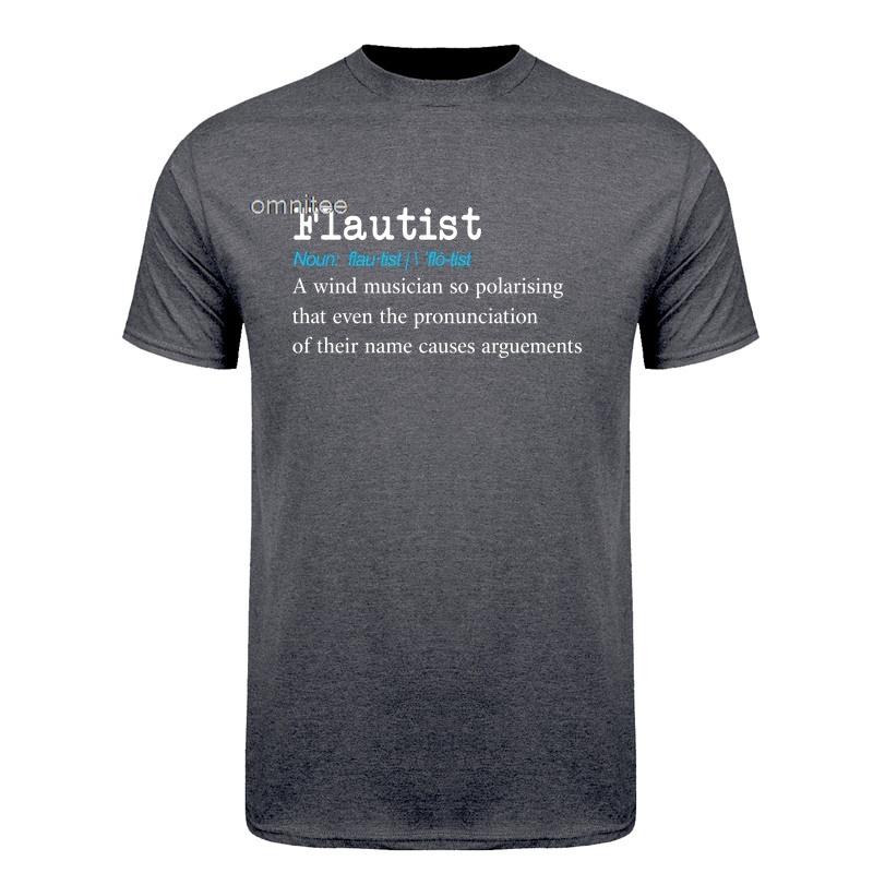 Flute Patent T Shirts Flutist Flautist Cool Music Player Gift Short Sleeve Cotton Summer Style Tshirt HJ134