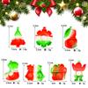 10-30Pcs Christmas Mini Pop Keychains Xmas Tree Hanging Ornaments Christmas Home Decoration New Year Party Kids Gift Fidget Toys