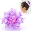 New Child Bowknot Pearl Hair Net Elastic Solid Color Non-Slip Lace Hair Bun for Girl Women Snood Net Hair Accessories