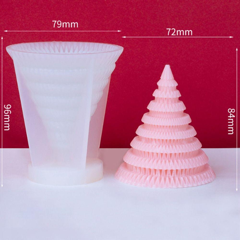 3D Christmas Tree Cake Resin Mold Epoxy Resin Soap Mold Candle Silicone Mold  Handmade