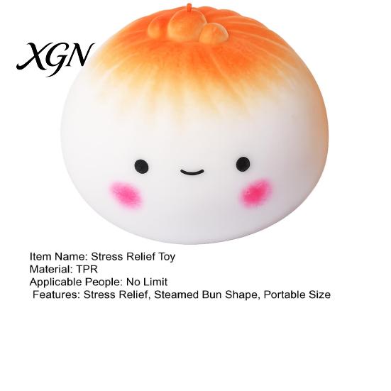 Steamed Bun Stress Toy Cartoon Fidget Relieving Stuffed Squeeze Simulated Dough Ball Dumpling Office Desk Slow Rebound