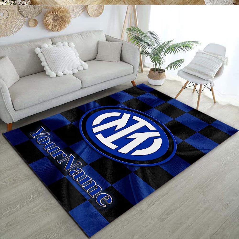 Inter Milan Customized Name Floor Rug Office Rug Perfect for Hallway Playrooms Foyer Decorate room Antislip Carpet Decorate Offices