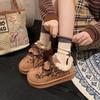 Thick-soled Women's New Winter Velvet Warm Snow Boots Leopard Print Heightening Cotton Shoes Casual Board Shoes