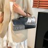 PU Synthetisches Leder Damen Schulter Umhängetasche Mode Lässig Abendessen Alligatormuster Klappe Handtasche und Geldbörse