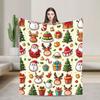 Christmas Santa Claus Super Warm Blanket  Child Plush Bedding Throws Comfortable Home Decor Flannel Bedspread Sofa Bed Cover
