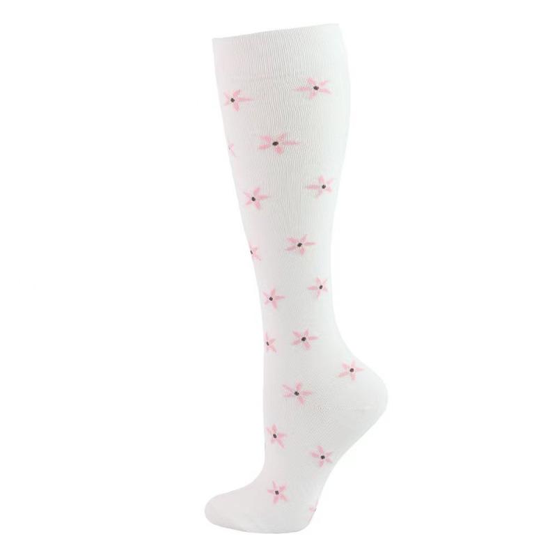 Women's Floral Compression Calf Socks - Spring Series Low Pressure Sports Socks
