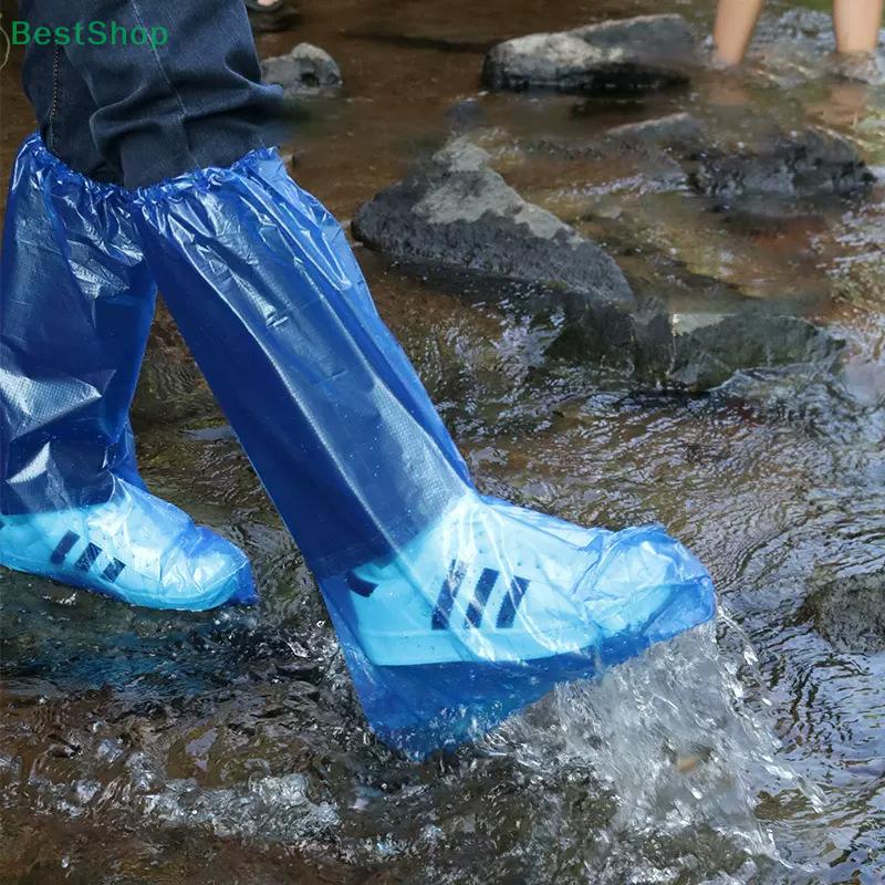 Disposable High-top Rain Boot Covers,Waterproof Thickened And Wear-resistant Rain Shoe Covers For Outdoor Use On Rainy Days