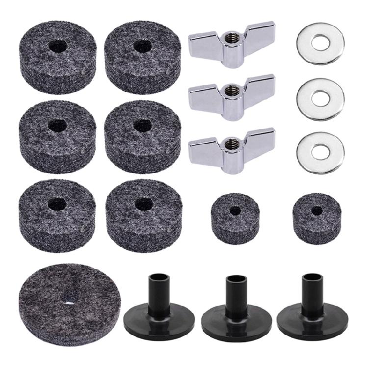 18Pcs/Set Drum Felts Pad Anti-Scratch Protect Cymbal Compact Felt Pad