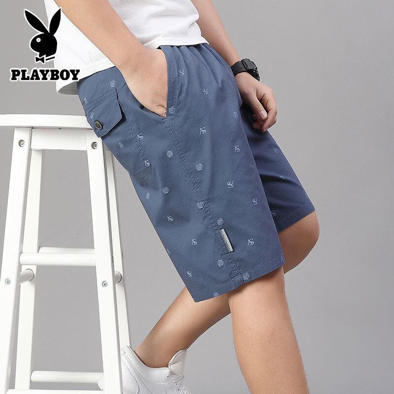 PLAYBOY Men s Cotton Washed Casual Shorts 4XL