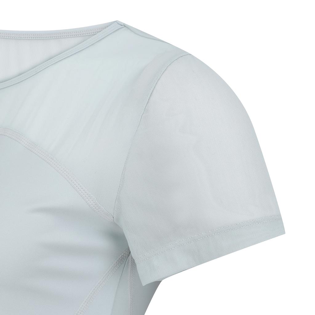 HYDROGEN Women'S Mesh Color Block Variation Short Sleeve Round
