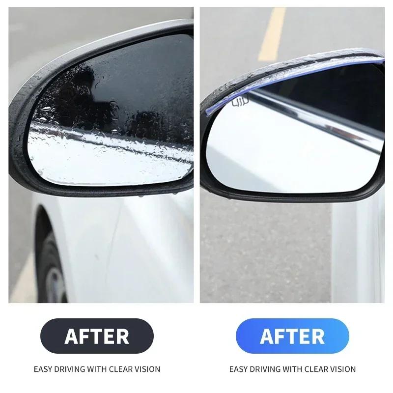 ELM5 2x Car Rearview Mirror Rain Eyebrow Rain Shield Shade Protector Cover For Mercedes Benz B/C/E/S Class A Class C200L GLC GLK CLA