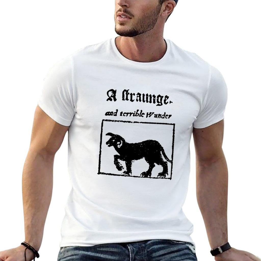 Black Shuck A Strange and Terrible Wonder Woodcut TShirt t shirts for Unisex cotton t shirts for Unisex graphic tees TShirt