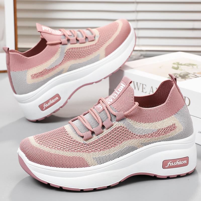 Casual versatile spring platform casual style women's shoes heightening shoes mesh breathable shoes children