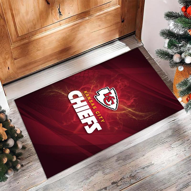 Tappeto in Velluto di Cristallo Kansas City Chiefs Morbido Anti?Tappetino Antiscivolo Comodo per Casa Soggiorno Camera da Letto Tappeto Decorativo