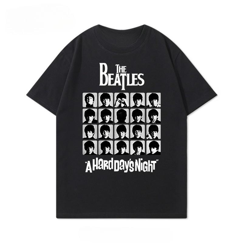 The Beatles Short-sleeved T-shirt, Beatles Rock Album, Retro Men and Women, Summer Casual and Trendy Cotton