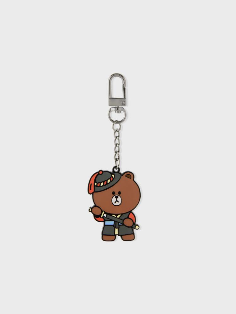 LINE FRIENDS Brown Tourist Metal Keyring