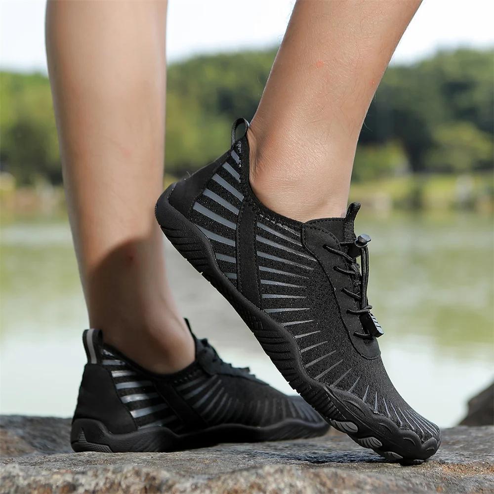New Women Men Barefoot Aqua Shoes Quick-Drying Outdoor Beach Upstream Wading Swimming Water Shoes Traning Sneakers Unisex