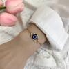 Exquisite Zircon Blue Evil Eye Bracelet for Women Simple Adjustable Turkish Lucky Eyes Chain Bracelet Jewelry Birthday Gifts