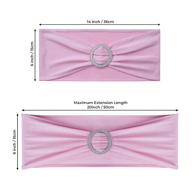 Chair Waistband, Bowknot Waistband, Premium Elastic Chair Cover With Buckle Slider, Elastic Chair Strap Suitable For Wedding And Event Decoration