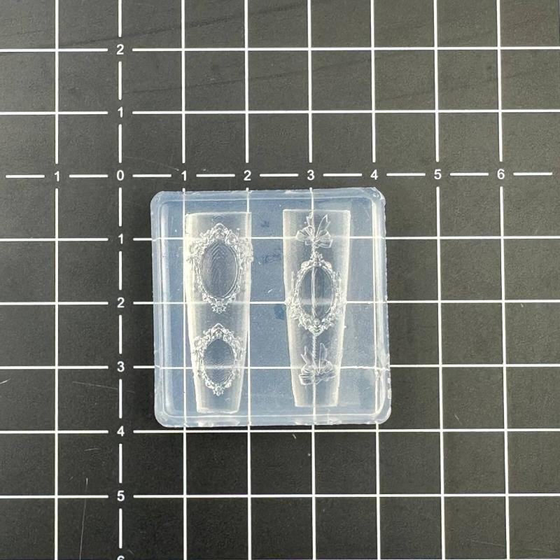 Cartoon Art Themed Silicone Mold, Bowknot Flower Nail Art Craft, Handmade DIY Nail Decoration Accessory Tool