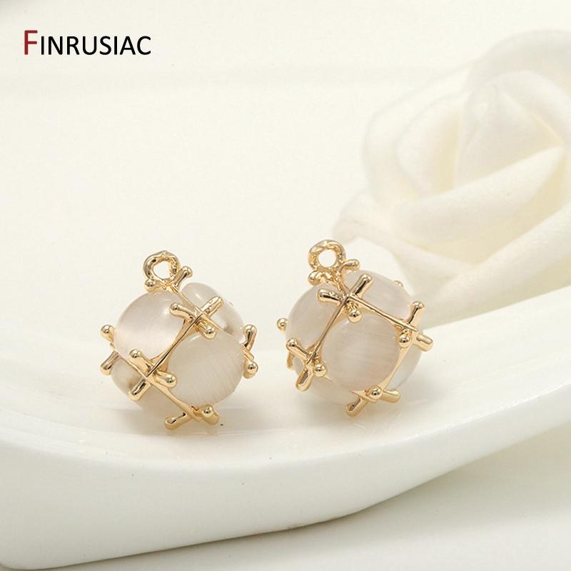 

Handmade DIY Earrings Necklaces Pendants,High Quality Fashion Flower / Cube Pendants Women Jewelry Making Supplies Findings 2 pieces