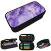 MARBLE - PURPLE Pencil Case for Studen School Pen Box Pencil Bag Stationery Supplies Pen Holder Bag