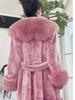 Abrigo de Invierno para Mujer Moda 9 Colores Talla Grande Abrigo Chaqueta de Lujo Abrigo de Piel Abrigo Cálido para Señoras Ropa de Exterior