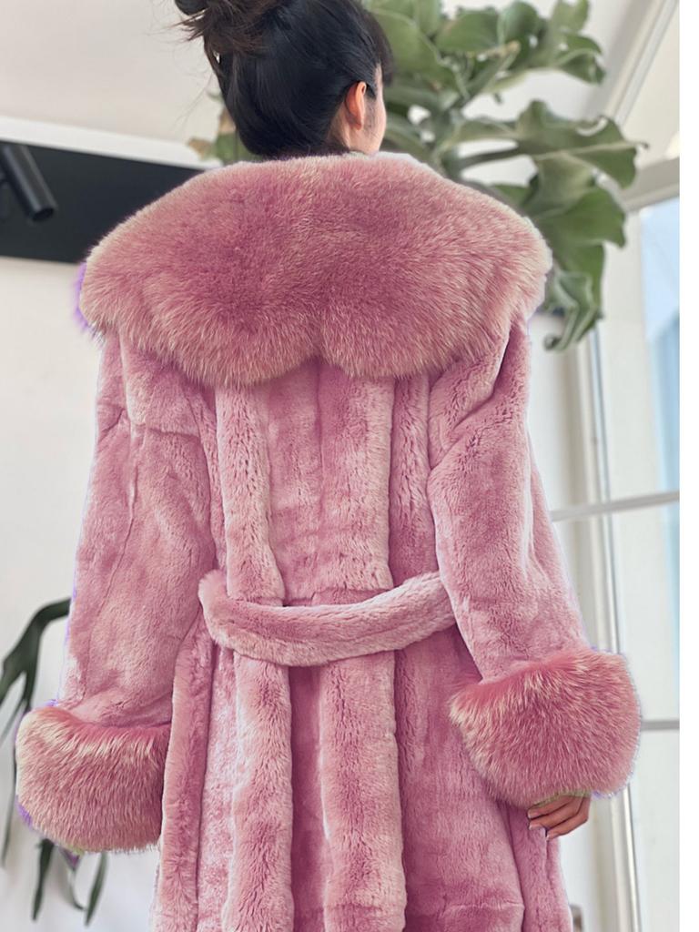 Abrigo de Invierno para Mujer Moda 9 Colores Talla Grande Abrigo Chaqueta de Lujo Abrigo de Piel Abrigo Cálido para Señoras Ropa de Exterior