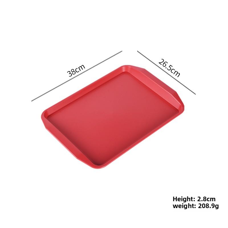 

Rectangular Restaurant Fast Food Thickened Serving Kindergarten Tray Large червоний