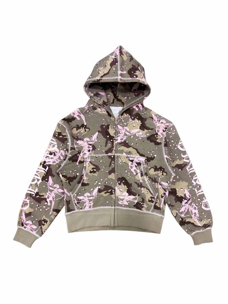 Hanorac unisex cu fermoar și imprimeu scrisoare Cupid Transfrontalier