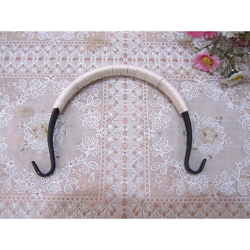 Black Pottery Teapot Handle: Rope-Wrapped, Anti-Scald, Wrought Iron, Korean Japanese Style