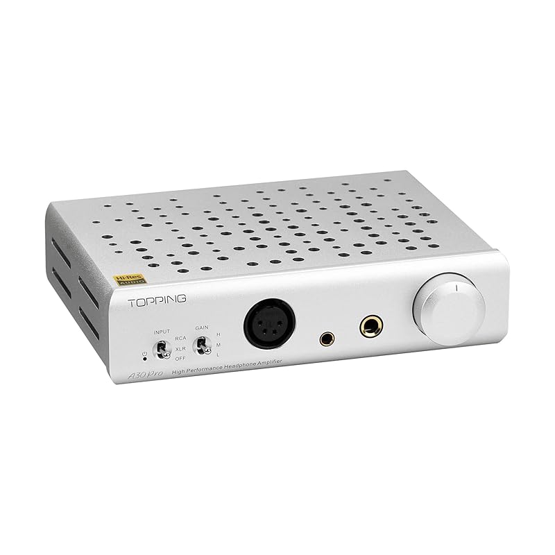 TOPPING A30 Pro NFCA headphone amplifier OPA1656 4PIN XLR 4.4MM 6.35MM output balanced input AMP 3 step gain setting (Silver)