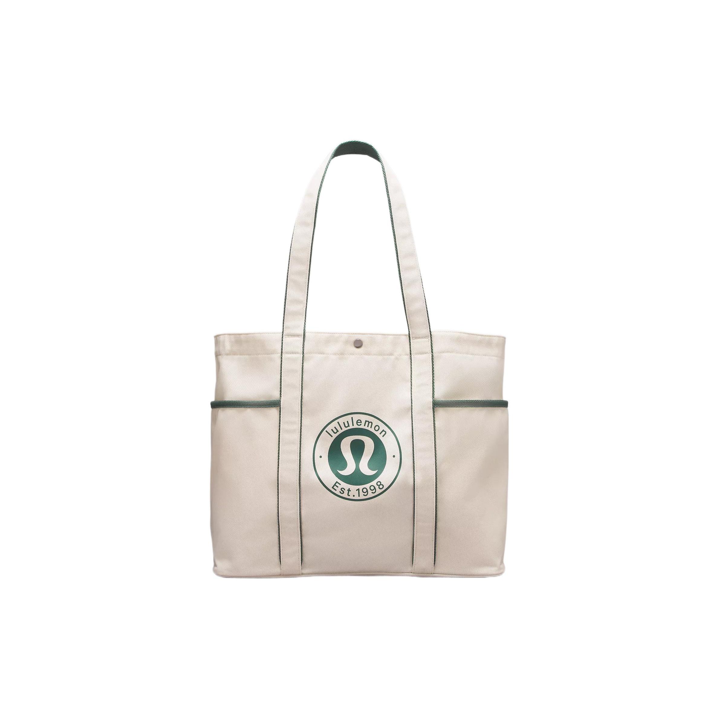 Lululemon 20L Daily Structured Multi-Pocket Cotton Tote Bag Unisex tote bags Natural Forest-Green LU9BN2S-64536 Natural Forest 20190₽