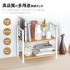 [zz. Luxi] Desk Storage Rack, Two-Tier Desktop Shelf, Adjustable Shelves, DIY Compatible, 43cm Wide X 20cm Deep X 41cm High, Heavy-Duty Capacity,