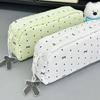 Pencil Pouch School Supplies Functional Polka Dot Bow Pencil Case Zipper Pencil Bag Cute For Desk School School Supplies