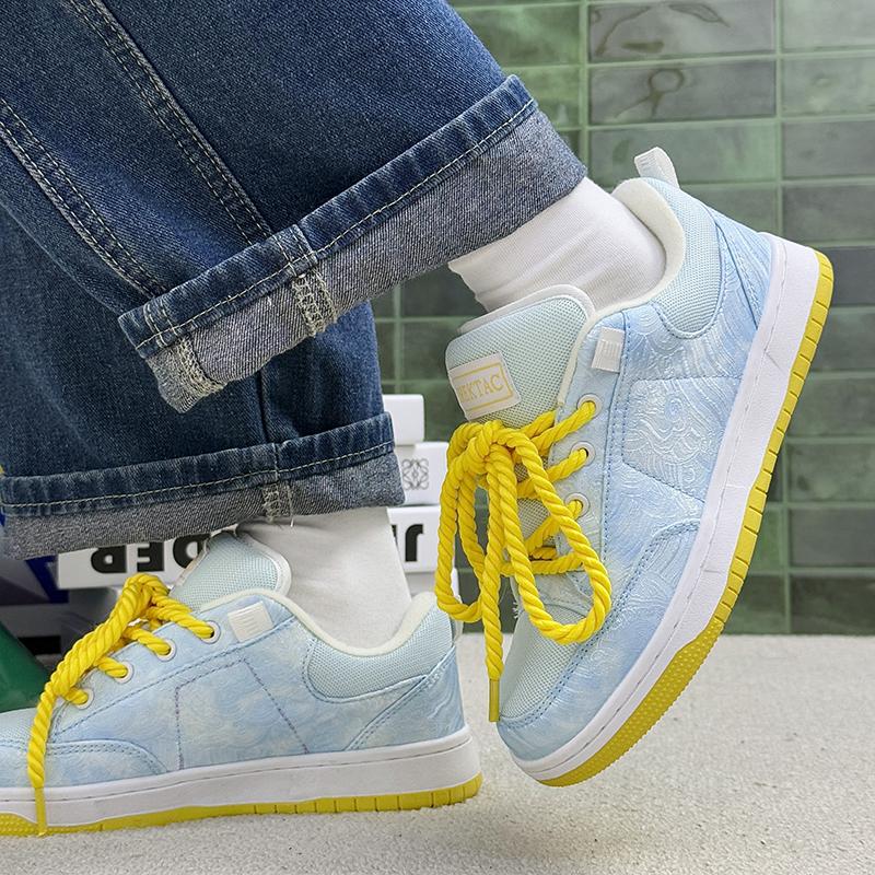 Fashion Skateboarding Platform Sneakers Simple Design Skateboard Casual Outdoor Shoes Comfortable Lace Up Light Sneaker Sports Couple