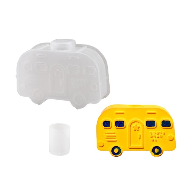 Versatile Buses Candle Holder Mold Detailed Silicone Bus Candle Stand Mold for Handcraft Lovers and DIY Enthusiasts