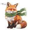 Fox Window Cling Static Cling, Christmas Winter Glass Stickers, PVC Electrostatic Self Adhesive Film Decal for Home Door & Decoration, Removable Wall