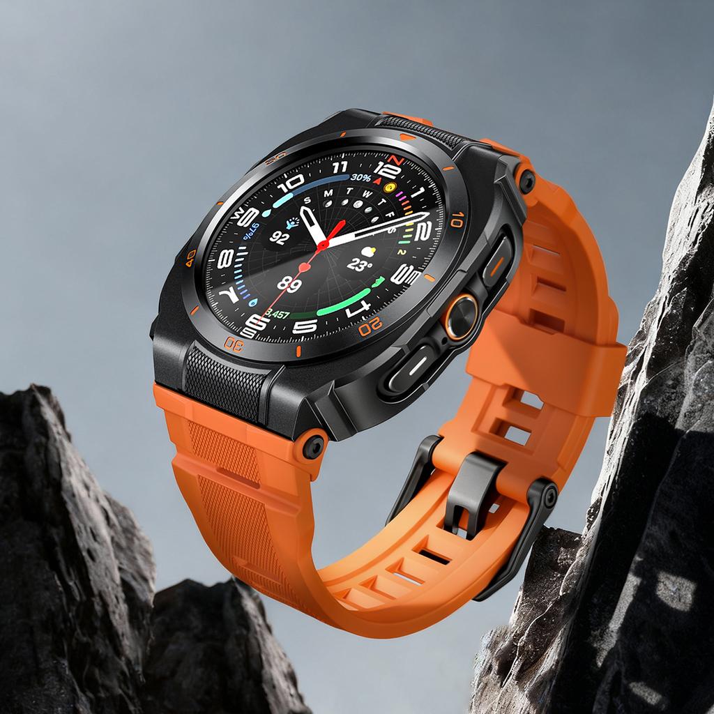 Silikon-Sportarmband+Metallgehäuse für Samsung Galaxy Watch Ultra 2025 47mm Armband Correa für Galaxy Watch 7Ultra 47 Zubehör