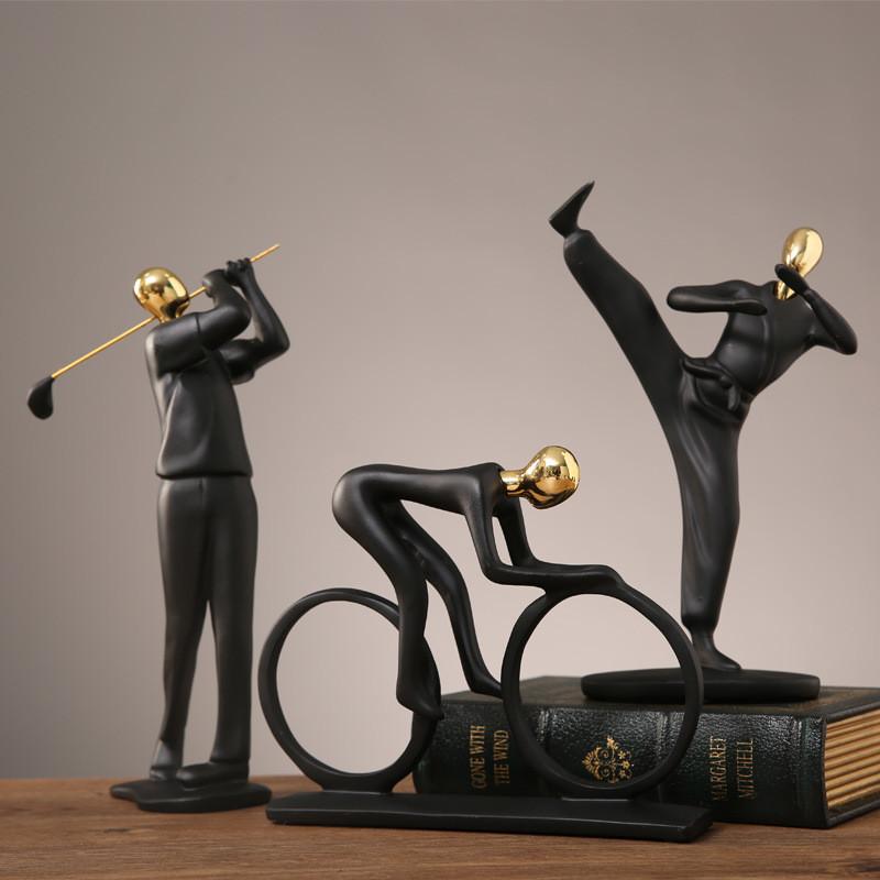 Resin Sports Figurine Decor For Living Room Office Desk Modern Minimalist Home Decoration