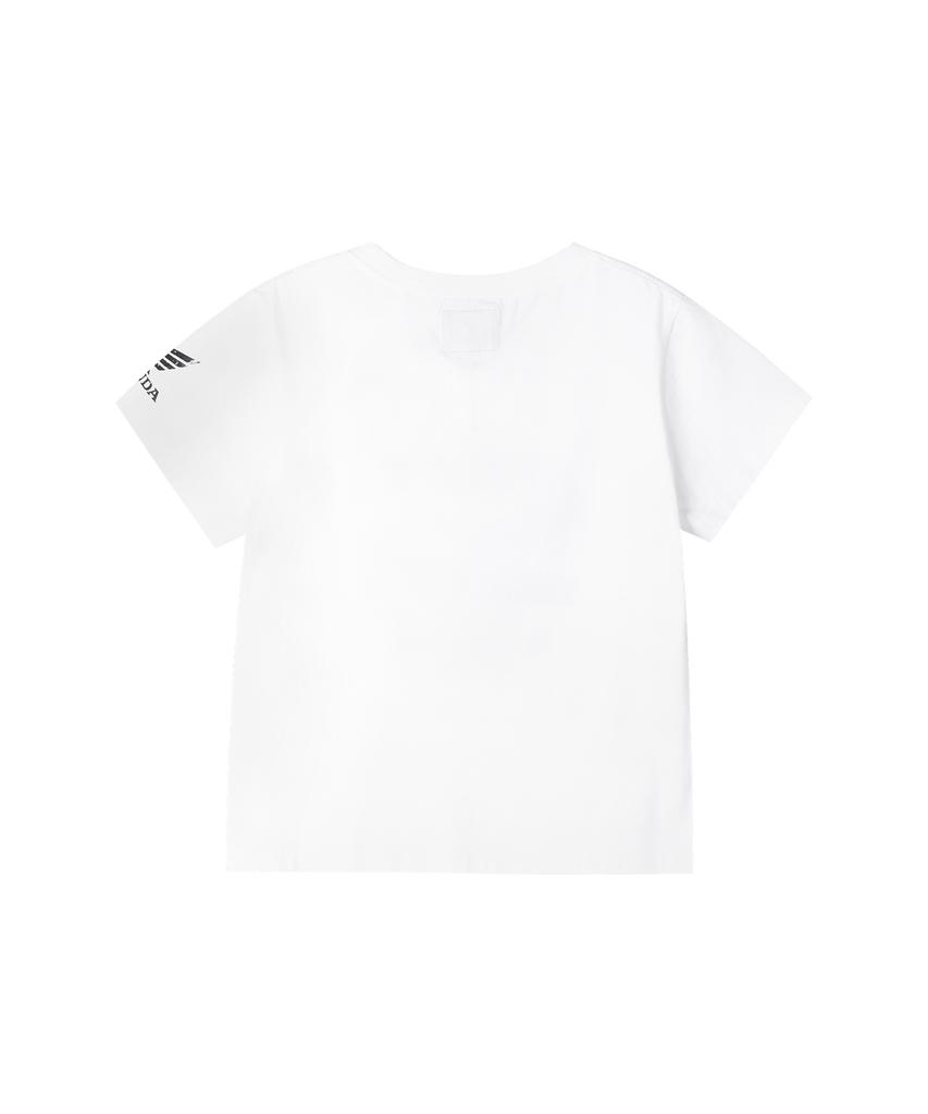 PHYPS MOTORCYCLE Womens Vintage Ride Washed Crop Tee White