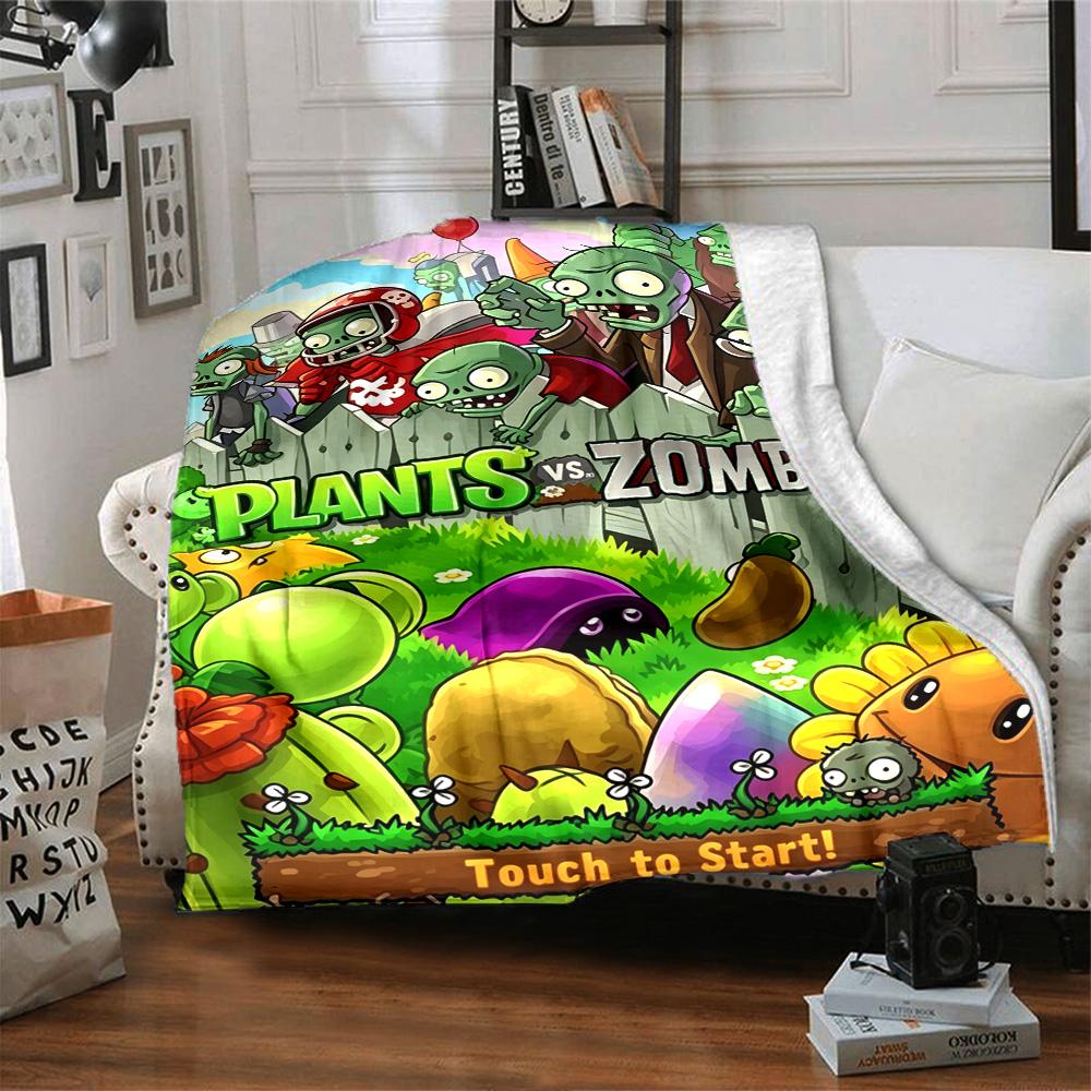 Plants Vs. Zombies Blanket Durable Comfort Great for Bedding Couch Office Chair Four Seasons Multipurpose Modern