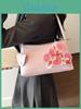 Style Pu Flower Decor Shoulder Bag For Daily Use