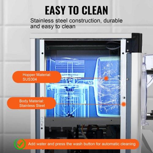 VEVOR Commercial Ice Cream Machine, 12 L/H Yield, 1295W Single Flavor Countertop Hard Serve Ice Cream Maker, 4.5L Stainless Steel Cylinder