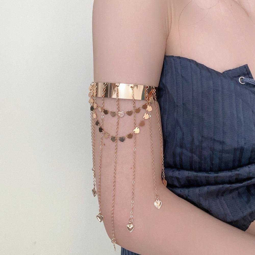 Sweet Fringe Open Bangles Exquisite Upper Arm Cuff Upper Armband Hand Jewelry  Women