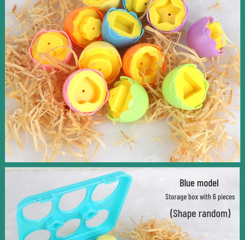 Early Education Children's Stackable Shape and Color Matching Eggs