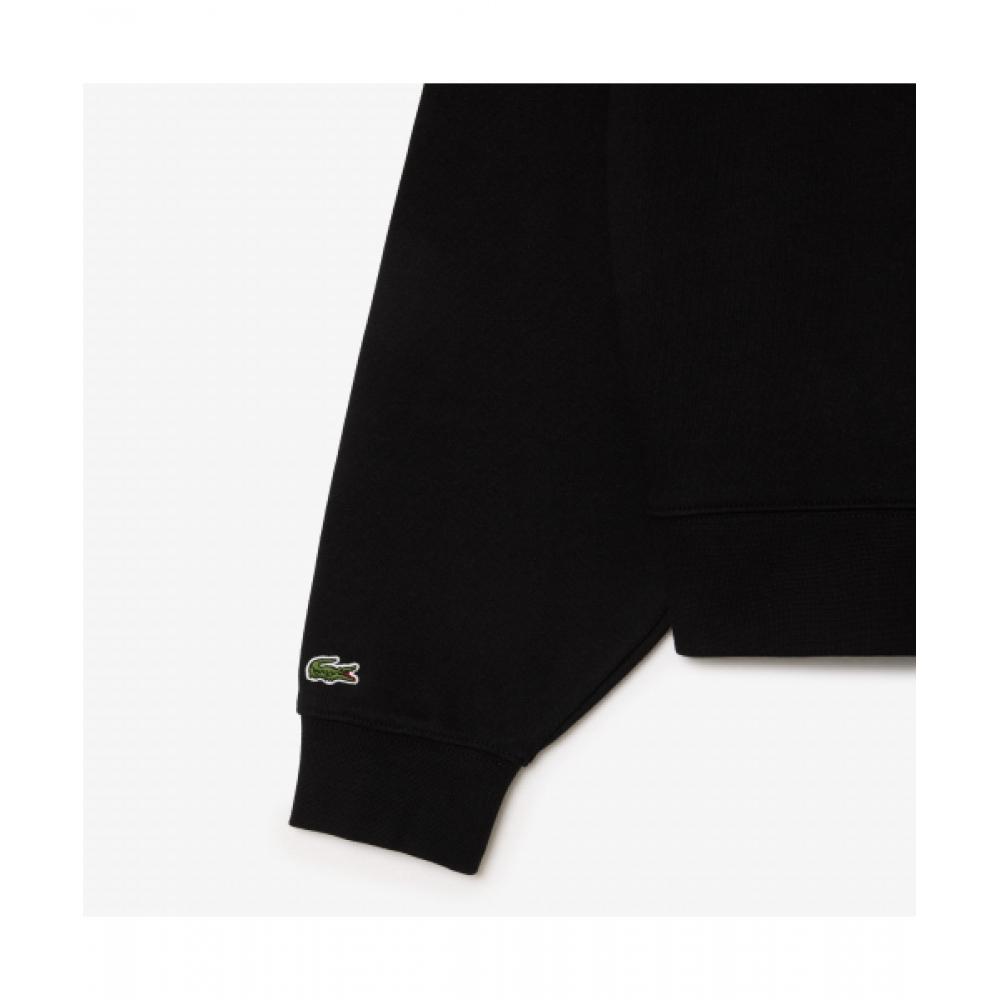 Lacoste Women S Graphic Point Hooded SweatShirt [black]