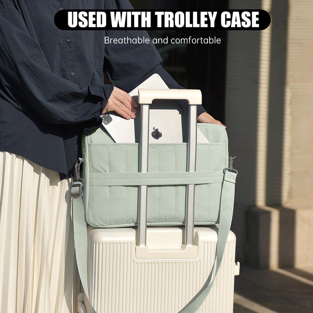 16inch Laptop Bag 14inch High-End Tablet Storage Shoulder Commuter Handbag Women's Shoulder Bag 15inch Simple Commuter iPad Protective Bag